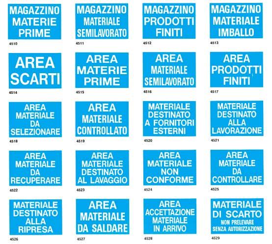 39 cartelli di informazione serie qualità in alluminio