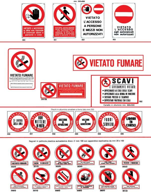 6 cartelli mm 300x200 cartello in alluminio smaltato a forno mm 1000x250 mod.