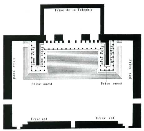 Recente ricostruzione della pianta dell Altare di Pergamo.