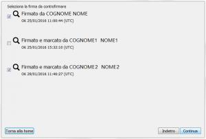 firme apposte, si può utilizzare la funzione Controfirma di DiKeIC. Passando il mouse sul riquadro Firma è possibile accedere alla funzione di controfirma.