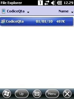 Lanciare il programma CodiceQta (icona a forma di codice a barre).