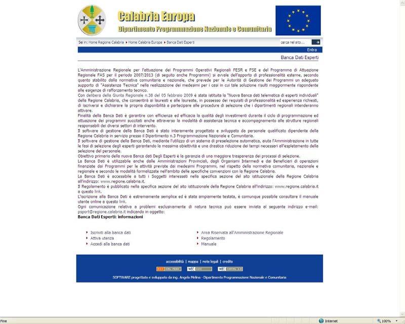 Cliccando sul link della figura precedente si accede alla seguente pagina: Questa è la pagina di presentazione del servizio.