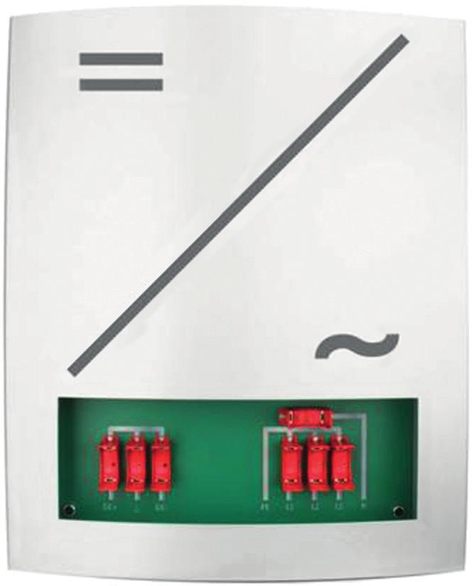 SCI SCI Figura 9.18.9 Limitatore di sovratensione modulare Dehnguard M YPV SCI (FM) Tipo 2 con circuito Y a prova di errore e dispositivo di commutazione a corrente continua a tre stadi Figura 9.18.11 SPD Dehnguard Tipo 2 integrato nell'inverter per i lati a corrente alternata e continua Figura 9.