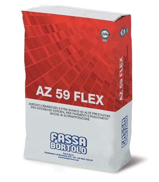 PRODOTTI UTILIZZATI AZ 59 FLEX Superadesivo monocomponente a buona elasticità,