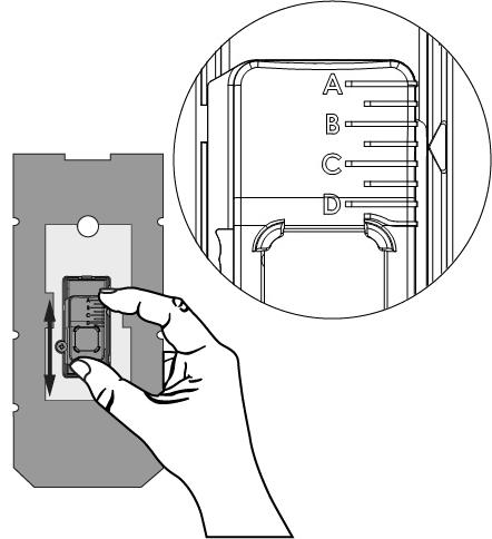 Predisposizione microinterruttori ON 1 2 3 4 5 6 7 8 Default MIC. 1: Predisposizione LED ON: LED abilitati OFF: LED disabilitati MIC. 2 e 3: Sensibilità rilevazione Sensibilità MIC.2 MIC.