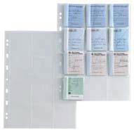 11 tasche formato interno 7,5x6,2 cm per l archiviazione di 10 matrici assegni.