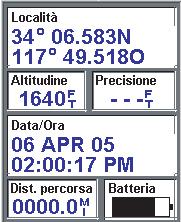 NAV NAV ESC ESC ESC ESC NAV NAV Suggerimento: anche il pulsante ESC consente di spostarsi tra le schermate di navigazione, come NAV ma in ordine inverso.