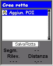 Rotte 48 Creazione di una rotta multi-segmento L unità fornisce un elenco vuoto ed è possibile utilizzare i POI salvati nel database per creare la rotta.