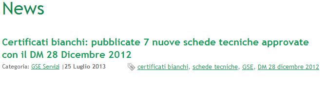 Le attività svolte dal GSE nel primo anno di gestione del meccanismo Implementazione delle nuove schede tecniche (art.12) Il D.M.