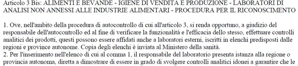 industrie alimentari) Abrogato dall art. 3 DLgs 6 novembre n.