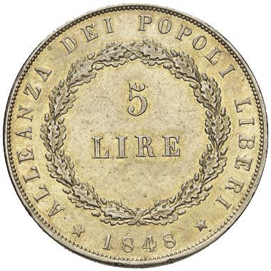Cinque Lire 1848