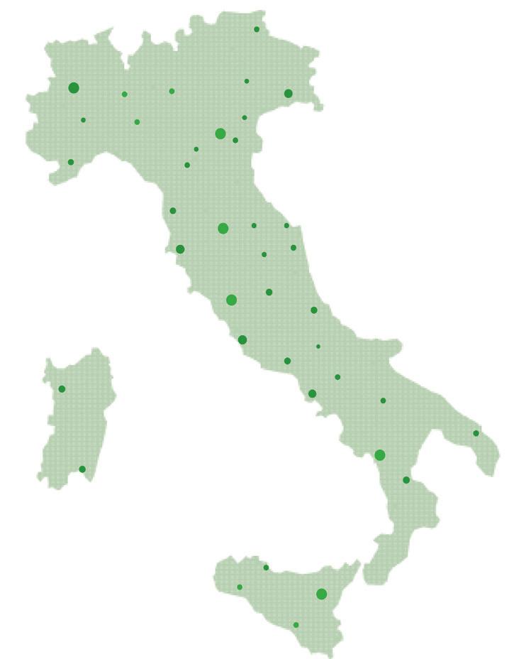 RETE VENDITA CAPILLARE IN ITALIA costituita da agenti e distributori