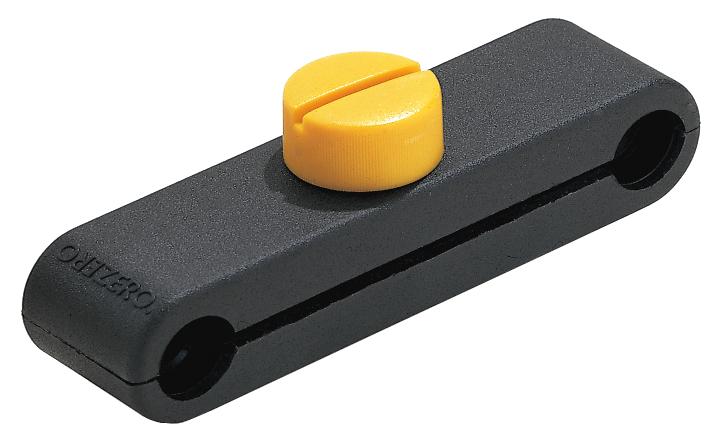 Morsa Reggipannello Panel Bracket Costituita da due elementi in nylon nero rinforzato con fibre di vetro con una impronta per fissaggio al tubo della trave e tasselli regolabili per contenere