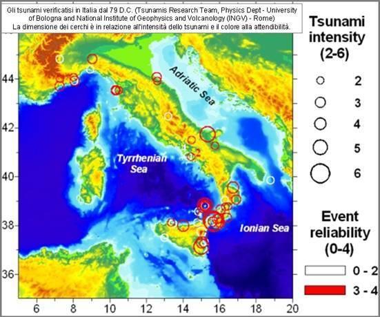Catalogo dei maremoti italiani Cause Principali Terremoti Eruzioni vulcaniche Frane sottomarine