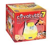 Quantità di uova che possono essere incubate nella COVATUTTO 7, indicative per ogni specie 1-22 1-15 1-7 1-8 1-8 1-5 1-5 1-2 Ø cm 25 1962A4000 4 56x28x51 1,50 8010213970313 cm 29 L incubatrice