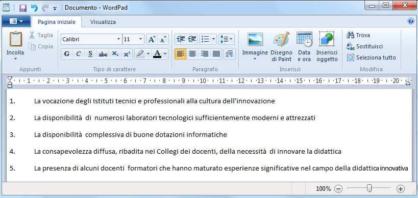 www.abruzzoscuoladigitale.it Tutorial PdM pagina 6 Ad esempio scriviamo del testo con WordPad e lo trasferiamo sul PdM.