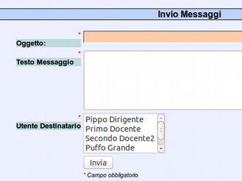 Nel momento in cui un utente accede al registro gli viene notificata la presenza di eventuali messaggi.