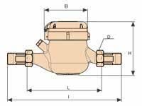 ACQUA FREDDA DA 0 C A +30 C TRASCINAMENTO MECCANICO LETTURA DIRETTA A RULLI NUMERATORI PROTETTI QUADRANTE BAGNATO CON COPERCHIO APPROVATO MID CONTATORE PER ACQUA A GETTO MULTIPLO A RULLI PROTETTI