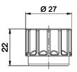 3 DERIVAZIONI G3/4 MF G1/2 M-ØINT.