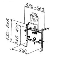 COMPLETO DI VITI  PORTATA: 400 kg TELAIO PREMONTATO