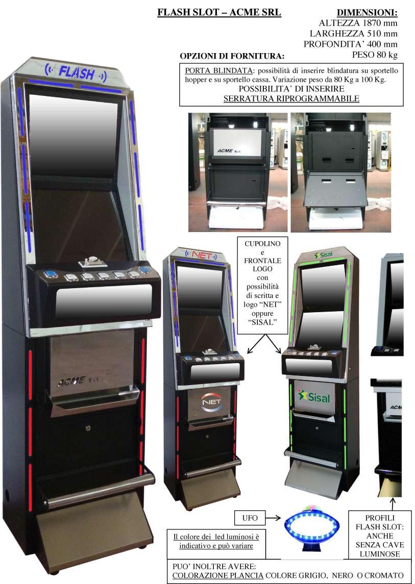 APPARECCHIO CON CABINET ALTERNATIVO FLASH SLOT PRODUTTORE: