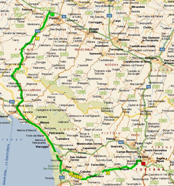 A/1 Milano - Napoli tratto Milano - Bologna Uscita: A1 Innesto A15