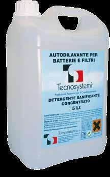 DILUIRE IN ACQUA 1:4 CODICE DESCRIZIONE 11155340 DETERGENTE PER CELLE FRIGORIFERE - 5 lt DETERGENTE AUTODILAVANTE PER BATTERIE E FILTRI PRODOTTO SPECIFICO PER LA PULIZIA DELLE BATTERIE E DEI FILTRI