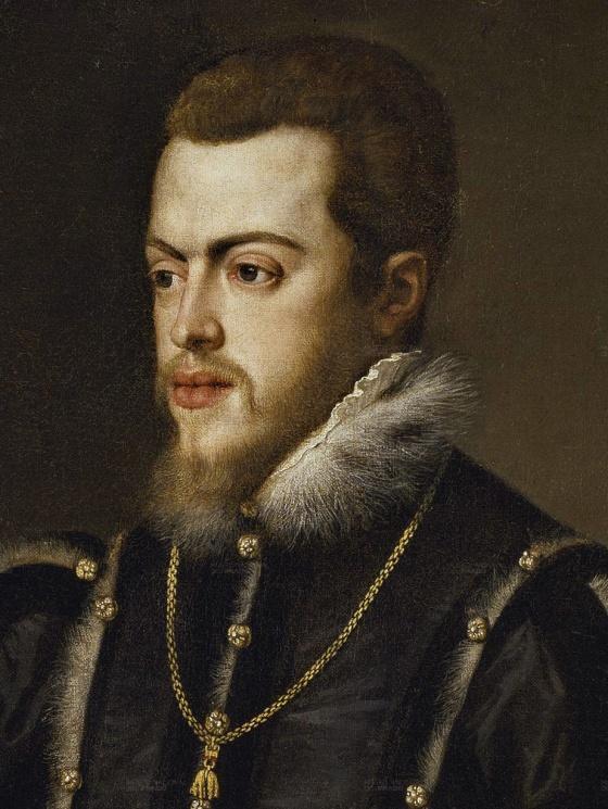 Filippo II, al quale lasciò la Spagna e i suoi domini, e