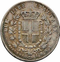594 594 Re Eletto, 1859-1861. 2 Lire 1861 Firenze.