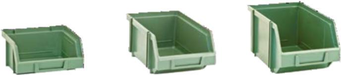 CONTENITORI MAGAZZINO Contenitori Magazzino Materia Prima : PST Colore : Verde Caratteristiche : Antiurto.