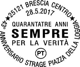 991 RICHIEDENTE: Associazione Casa della Memoria SEDE DEL SERVIZIO: spazio allestito in Piazza della Loggia 25121 Brescia DATA: 28/5/2017 ORARIO: 8,30/13,30