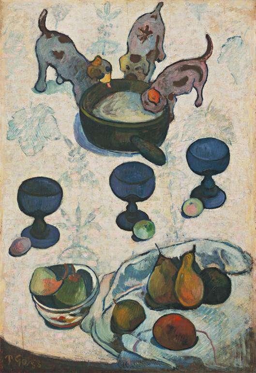 Paul Gauguin Still Life with Three Puppies 1888, Oil