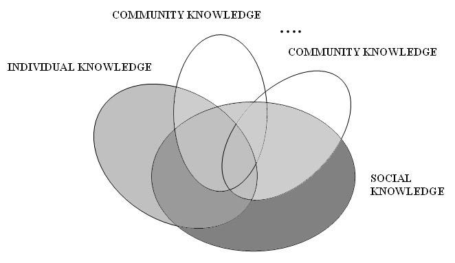 Ulteriori considerazioni hanno condotto alla revisione dei contesti di costruzione della conoscenza e degli strumenti comunicativoinformativi da utilizzarsi per la costruzione di comunità: - i
