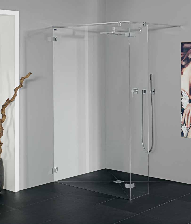 Le soluzioni Walk-in sono disponibili nell assortimento di Collection 3 fino ad un altezza massima di 300 mm.