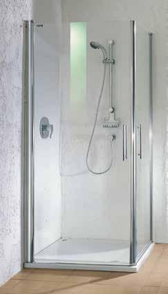 MAGIC TOP, TRATTI DISTINTIVI Serie di pareti doccia con profili ridotti Possibilità di installazioni speciali e di diverse dimensioni Porte a battenti e porte