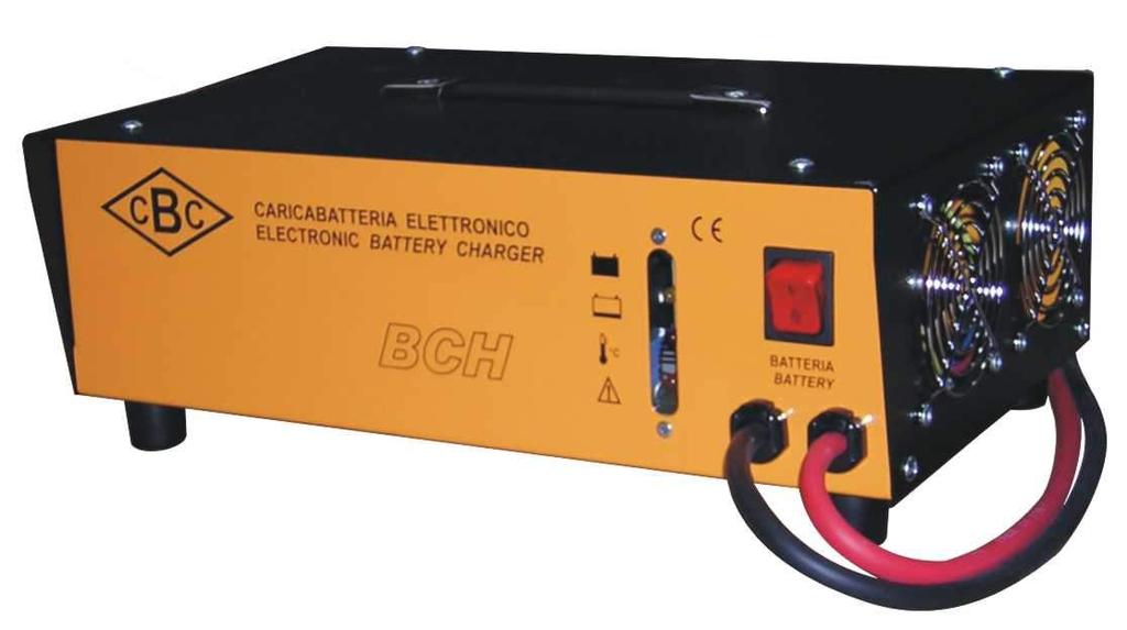 Traction BCH BCH Caricabatterie elettronici totalmente automatici adattabili a tutti i tipi di batterie al piombo, con corrente e tensione di carica controllate.