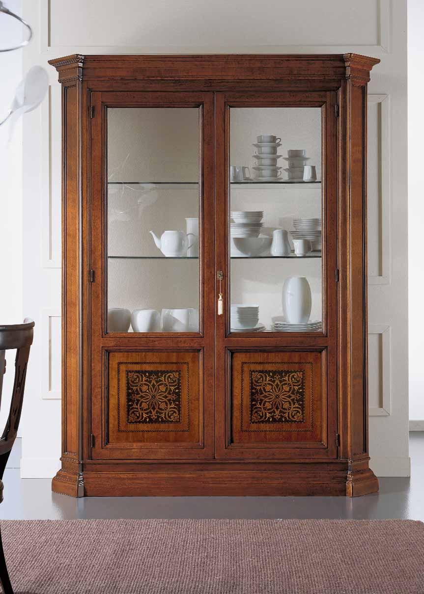 doors display cabinet (can be disassembled) with crystal shelves W 63 3/8 x D 17 3/4 x H 84 1/4 Art.