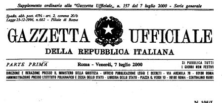 popolazione e dei lavoratori contro i rischi derivanti dalle  187/2000 - Attuazione