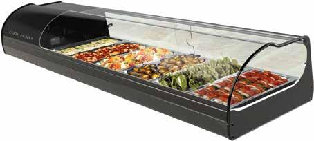 tramezzini, panini e bibite. CB11005 CB11002 CB11005 Vetrine sushi e tapas refrigerate. Con termostasto digitale, compressore tropicalizzato, luce LED standard.