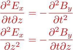 Derivando successivamente: E x e B y soddisfano alle equazioni delle onde