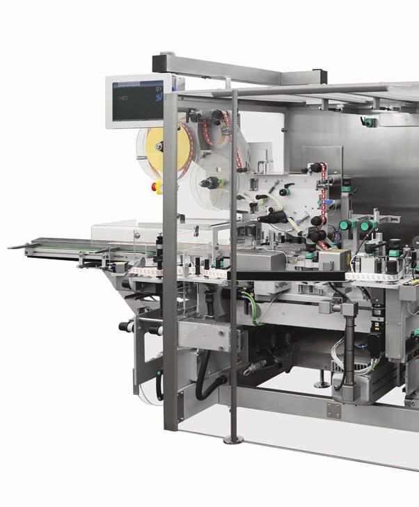 BL-A525 Machine for carton labelling and Track&Trace Automatic labeller for the application of one vignette label on the top panel of carton and two self-adhesive, Tamper Evident seals on the lateral