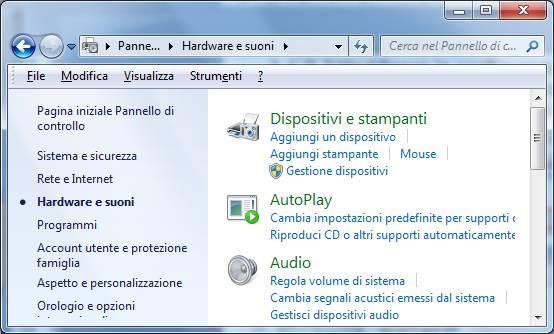 2.3.3 Modificare la configurazione del