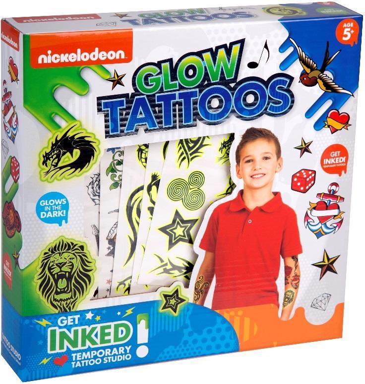 5+ 65-7259 Glow Tattoos - Set Tatuaggi Glow Caratteristiche: Questo kit contiene 6 fogli pieni di