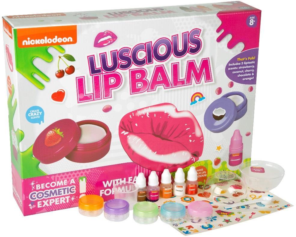8+ 65-7280 Luscious Lip Balm Balsamo Labbra Irresistibile Caratteristiche: Scopri come diventare una esperta di cosmetica con questo bellissimo kit e crea irresistibili balsami per labbra per te e le