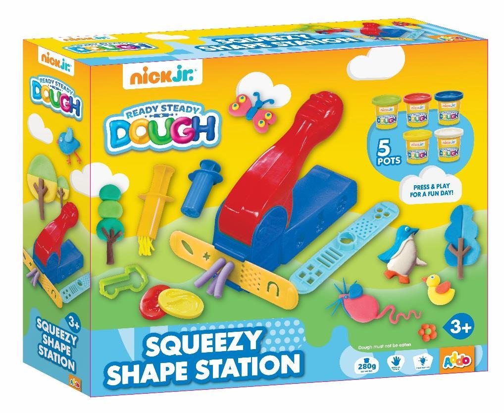 3+ 318-13109-N Nick Jr Squeezy Shape Station Caratteristiche: A chi non piace creare le formine con la pasta colorata?