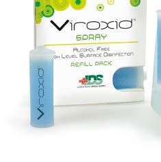 Pratico e concentrato Viroxid è confezionato in cartucce concentrate il cui contenuto è rilasciato automaticamente chiudendo il fl acone contenente l acqua.
