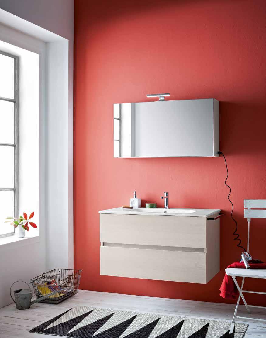 finiture larice neve type opening with drawer size W 90 x D 50 x H 52 cm top integrated