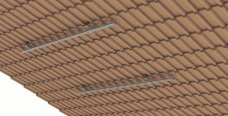 Collettore a tubi sottovuoto CPC Montaggio e ricambi Collettore a tubi sottovuoto CPC Kit di montaggio Binario di montaggio Per il montaggio su tegola: Set di montaggio di ganci da tetto standard
