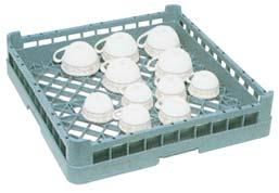 Ergonomic handle-type openings on all four sides of the racks to facilitate carrying, stacking and un-stacking.