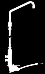 Electrolux Professional Accessori&Consumabili Rubinetti miscelatori a pedale serie RF Rubinetto a pedale 1/2 F L=245mm Doppia leva di comando completo di: Canna Ø 18x250mm Tubo flessibile da 1100 mm